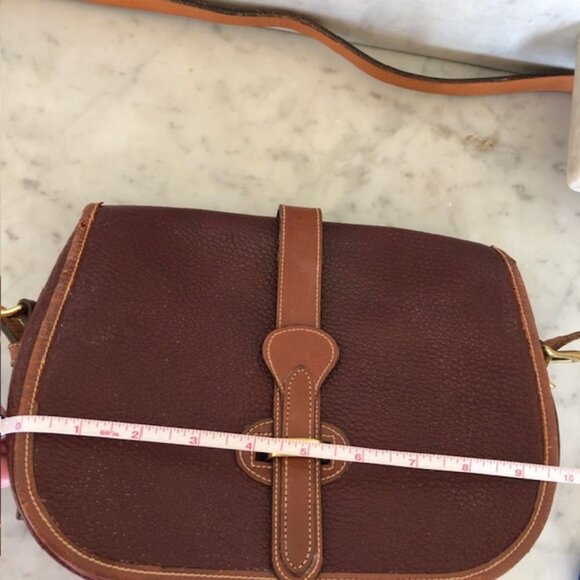 DOONEY & BOURKE Saddlebag Maroon Brown Green Label Shoulder Bag Vintage … - Picture 15 of 17